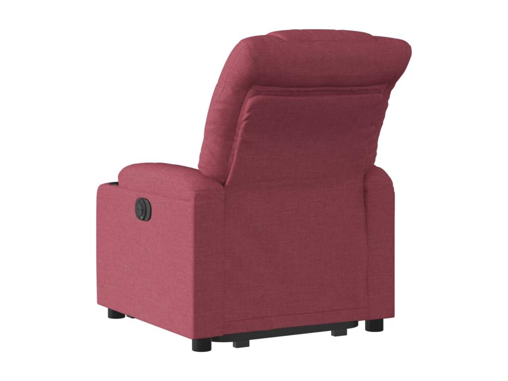 Burgundy red reclining armchair in fabric UWFL20672