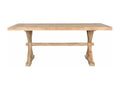 Dining table, wooden dining table, natural color - length 200 x depth 100 x height 80 cm SMNW09913