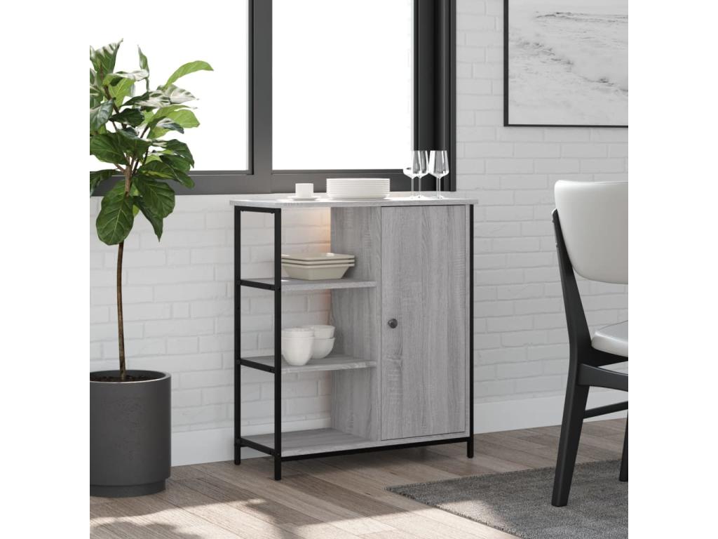 Chicyla grey sideboard 70x30x80 cm engineered wood KEWV35488