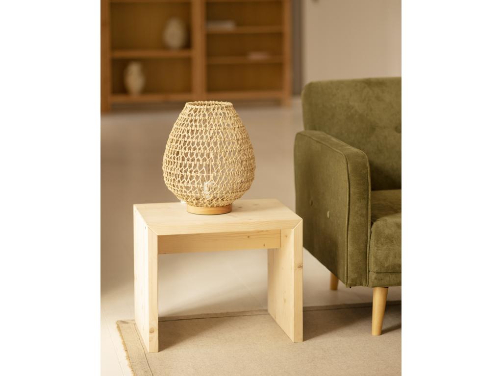 Table/stool in natural fir wood 45x50cm - Domopure NWSJ50125