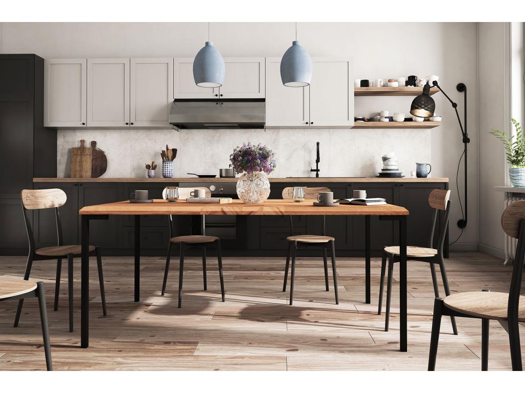 Domopure - Natural oiled wild oak table 100x140 XBNL59047