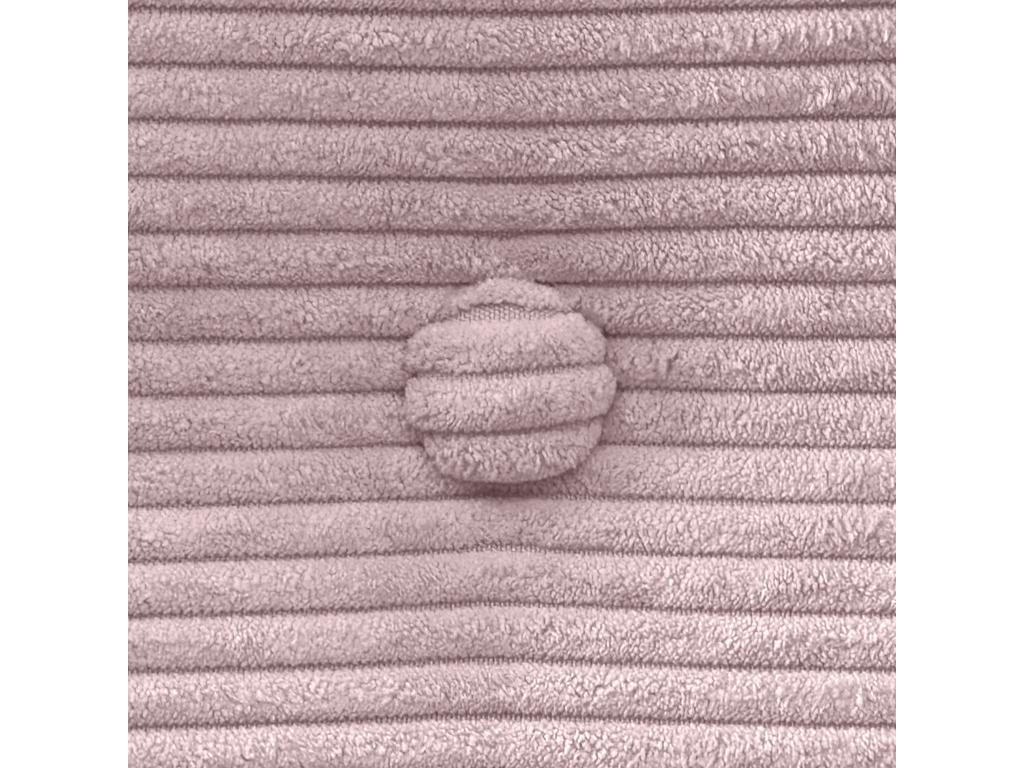 Chicyla Plain Corduroy Headboard with Buttons 160x115 with Bed Legs 150/160 - Pale Pink VECH56698