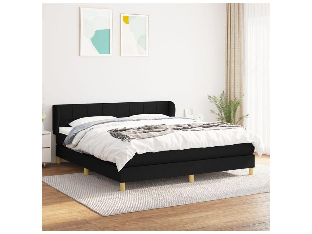 Chicyla bed base with black mattress 160x200 fabric YVAD19923