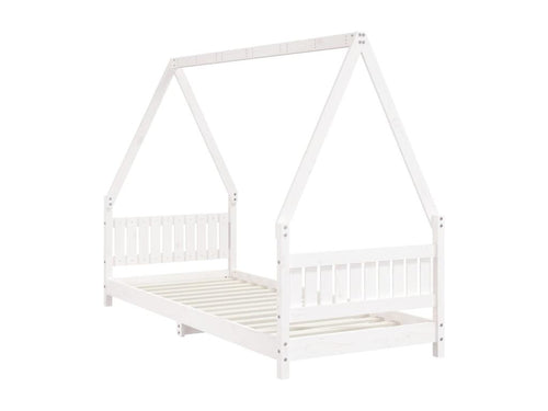 Children's bed frame, white, 80x200 cm, solid pine wood, NWUW55102
