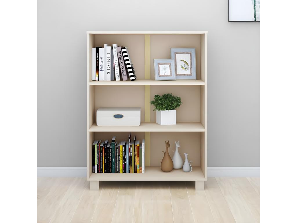 Chicyla Bookshelf, Honey Brown, 85x35x112 cm, Solid Pine Wood, TMDH07542