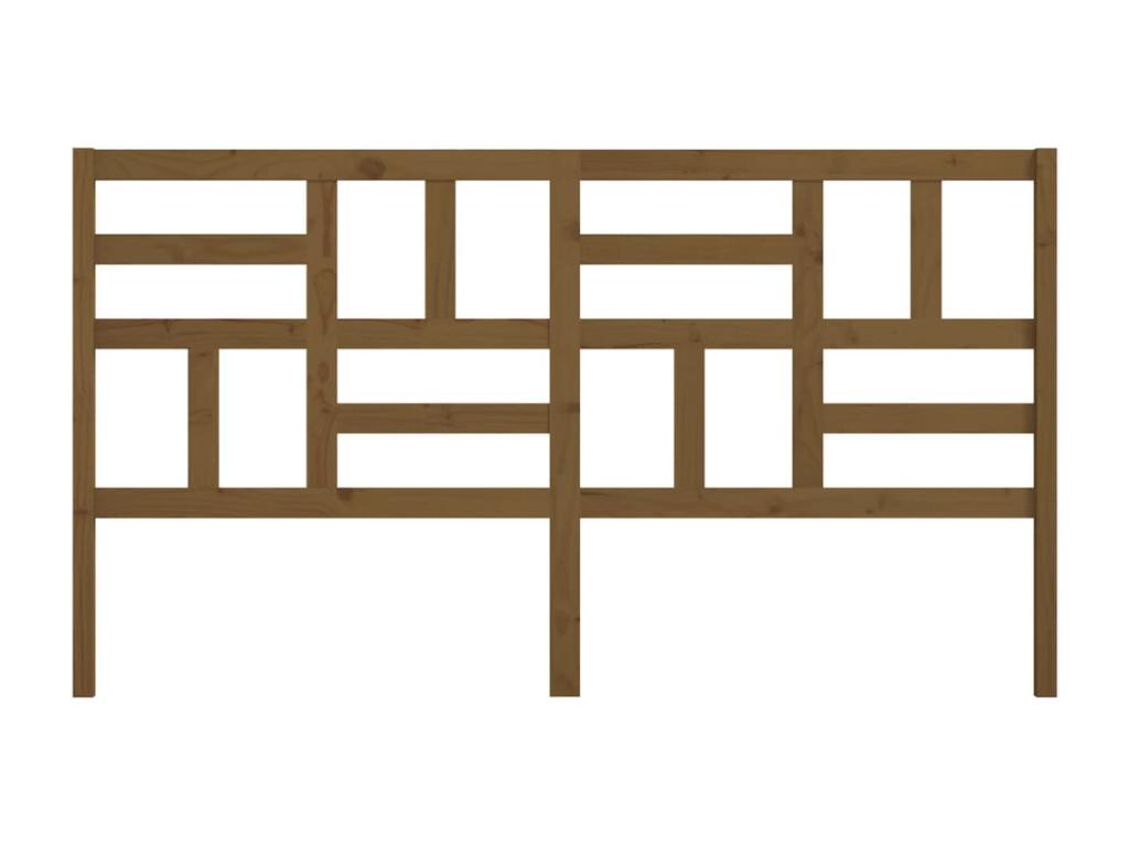 Headboard Honey brown 206x4x104 cm Solid pine wood VJNG04093