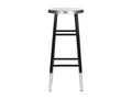 Black and silver bar/counter stool, 34x34x76.2 cm - Chicyla RWOP88568