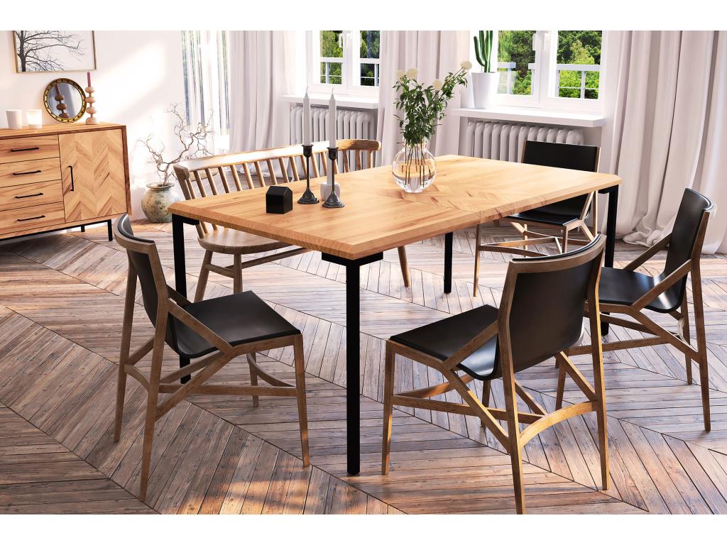 Domopure - Natural oiled wild oak table 100x140 XBNL59047