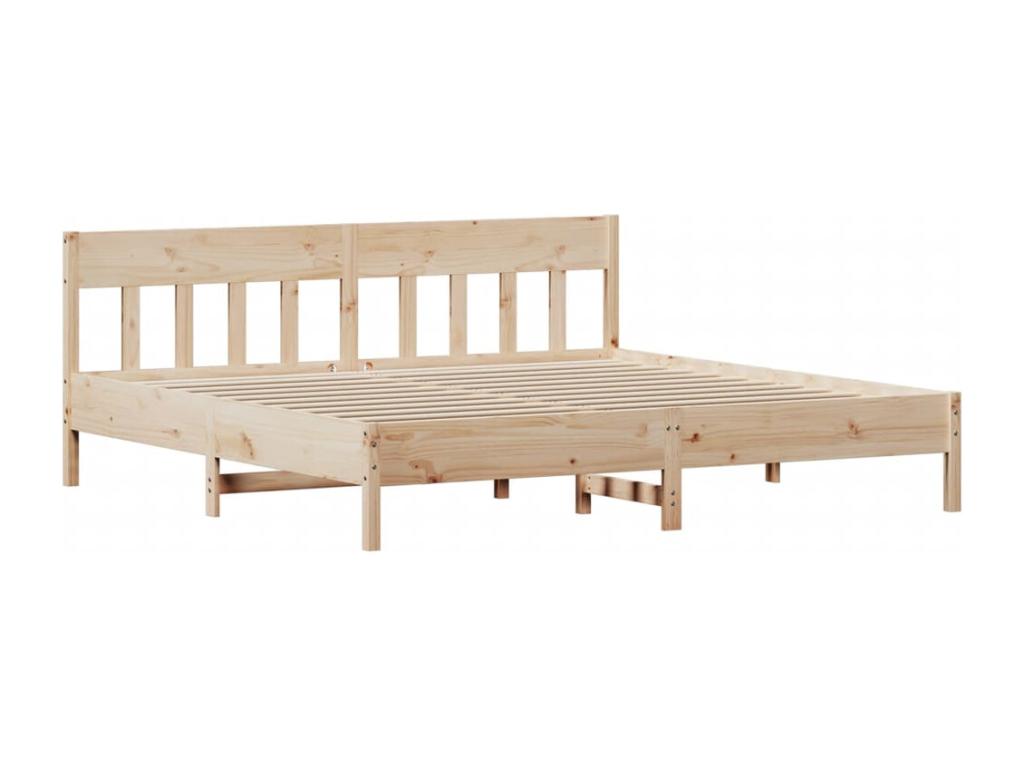 Bed frame without mattress 200x200 cm solid pine wood QTRK71312