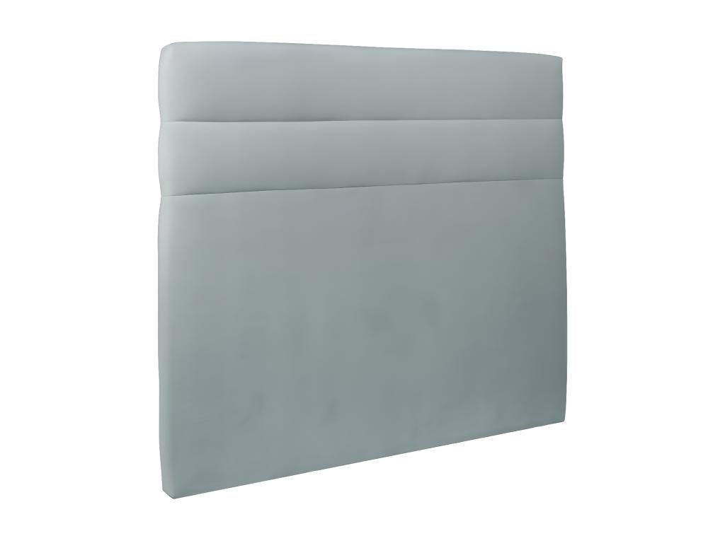 Headboard with lines, bluish-grey velvet, 150 cm wide - 10 cm thick, padded, QMTL31109