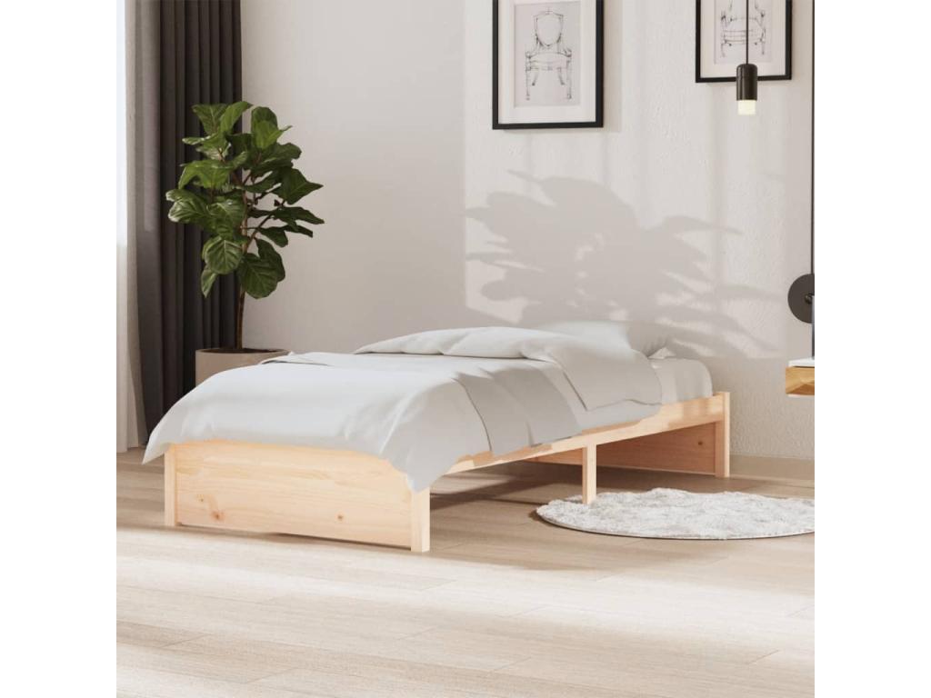 Solid wood bed frame 90x190 cm Single MUBX18710