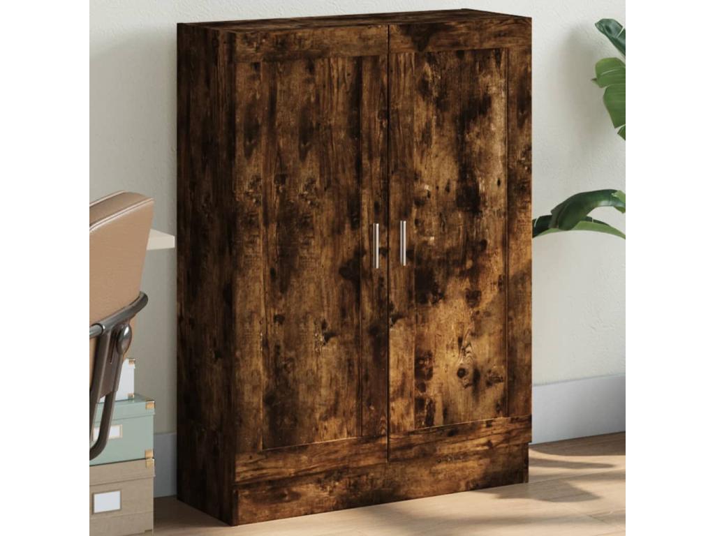 Smoked oak bookcase 82.5x30.5x115 engineered wood WLAR44794