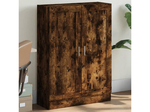 Smoked oak bookcase 82.5x30.5x115 engineered wood WLAR44794