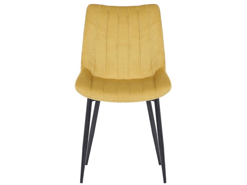 Dining chair - Velvet - Yellow - Chicyla TLIV40981