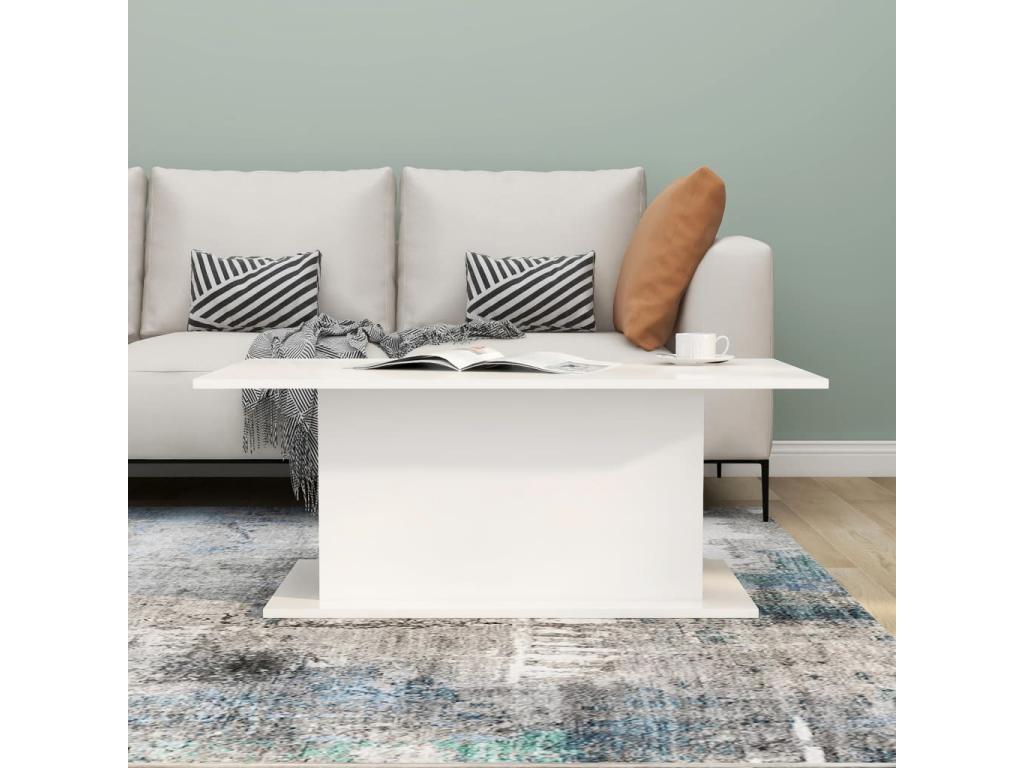 Coffee table, glossy white, 102x55.5x40 cm, NLRL45569