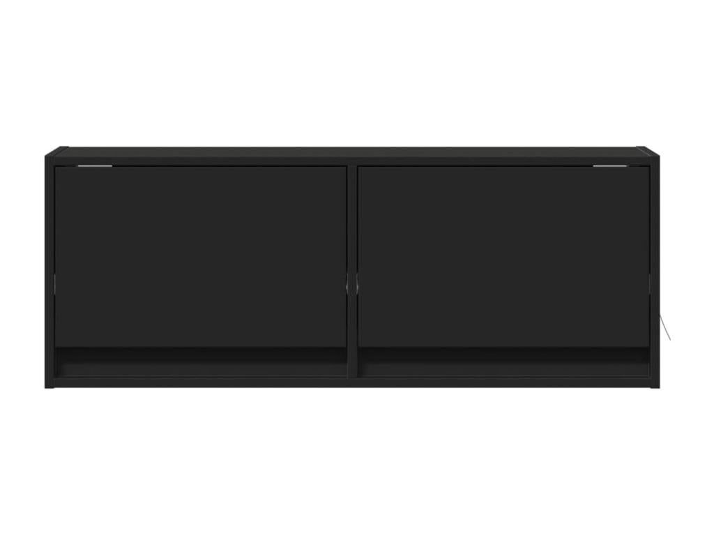 Wall-mounted TV unit with black LED spotlights, 100x31x35 cm, EPOP15153