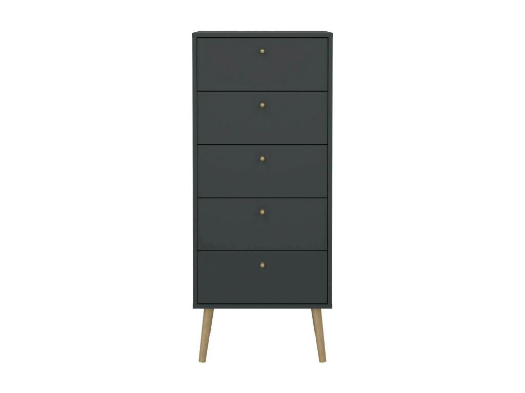 Chicyla Chest of Drawers, Multipurpose Chest of Drawers, Bedroom Chest of Drawers, Furniture with Drawers, 50x39x120 cm, Grey, BYAB03962