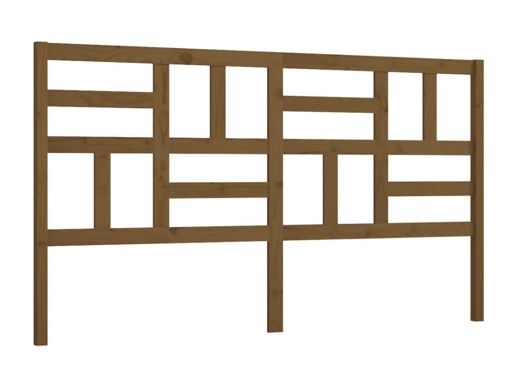 Headboard Honey brown 206x4x104 cm Solid pine wood VJNG04093