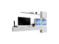 SWITCH XIX wall-mounted living room furniture set, glossy white design. SRFR26511