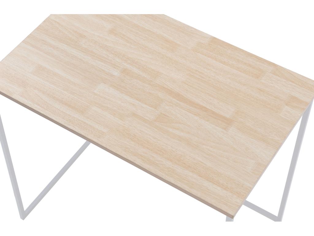 Desk in Nordic oak finish with white legs - Length 120 x Width 60 x Height 75 cm OTTO62406
