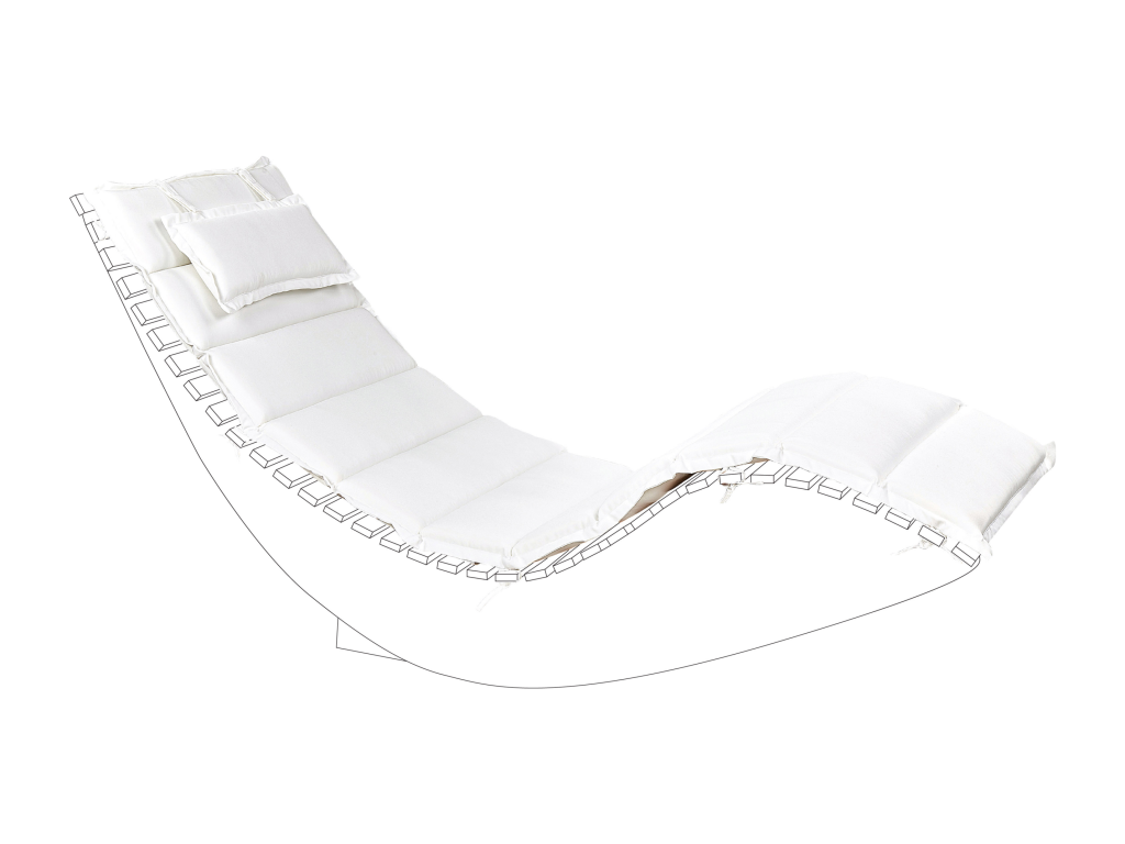 Domopure Outdoor Sun Lounger Cushion 180x60 cm Off-White IMFK97622