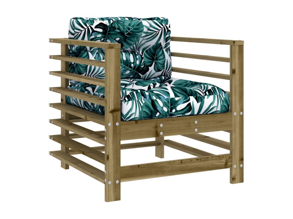 7-piece garden furniture set with cushions, impregnated pine wood YSHF43409