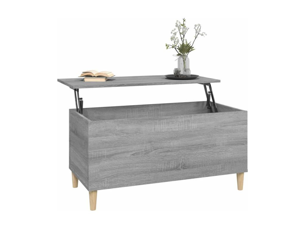 Domopure coffee table, grey, 90x44.5x45 cm, engineered wood, OFLA89080