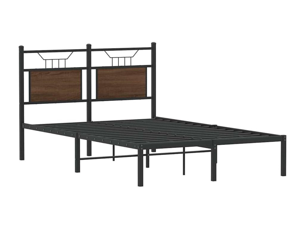 Bed frame without mattress brown oak 120x190 cm SUNO46932