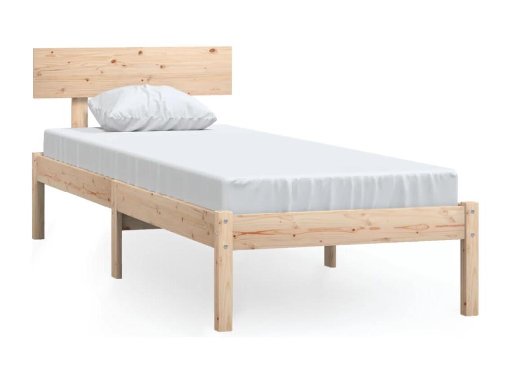 Bed frame Solid pine wood 90x190 cm UK single VZFR43204