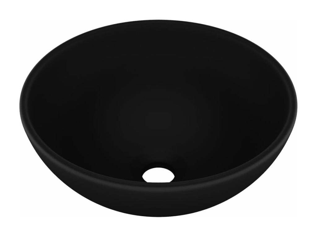 Round black bathroom sink 32.5x32.5x14 cm 02 0002717
