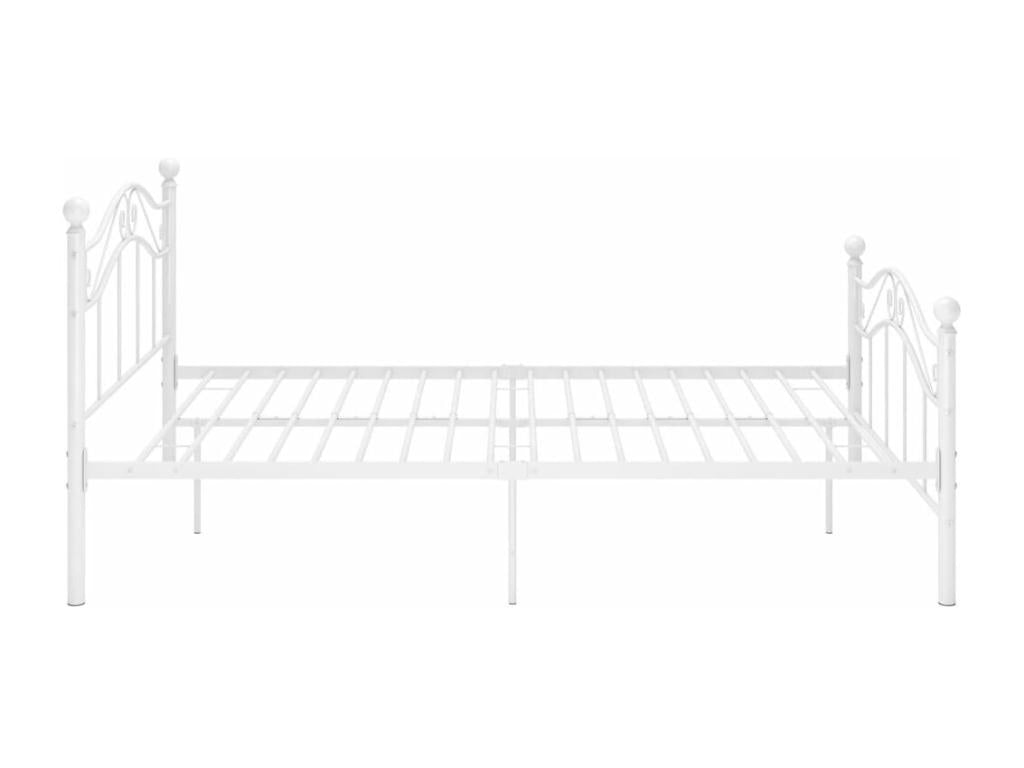 White metal bed frame without mattress, 120x200 cm XJII91097