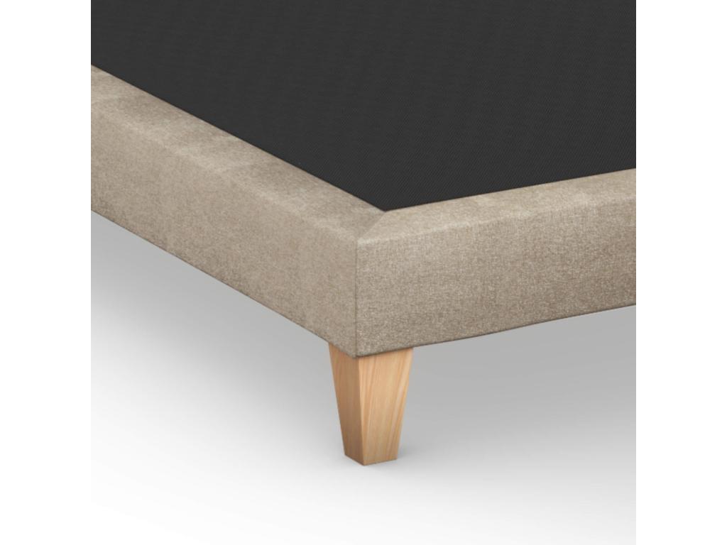Upholstered bed base in beige sand - Domopure 70x200 DTGV81297
