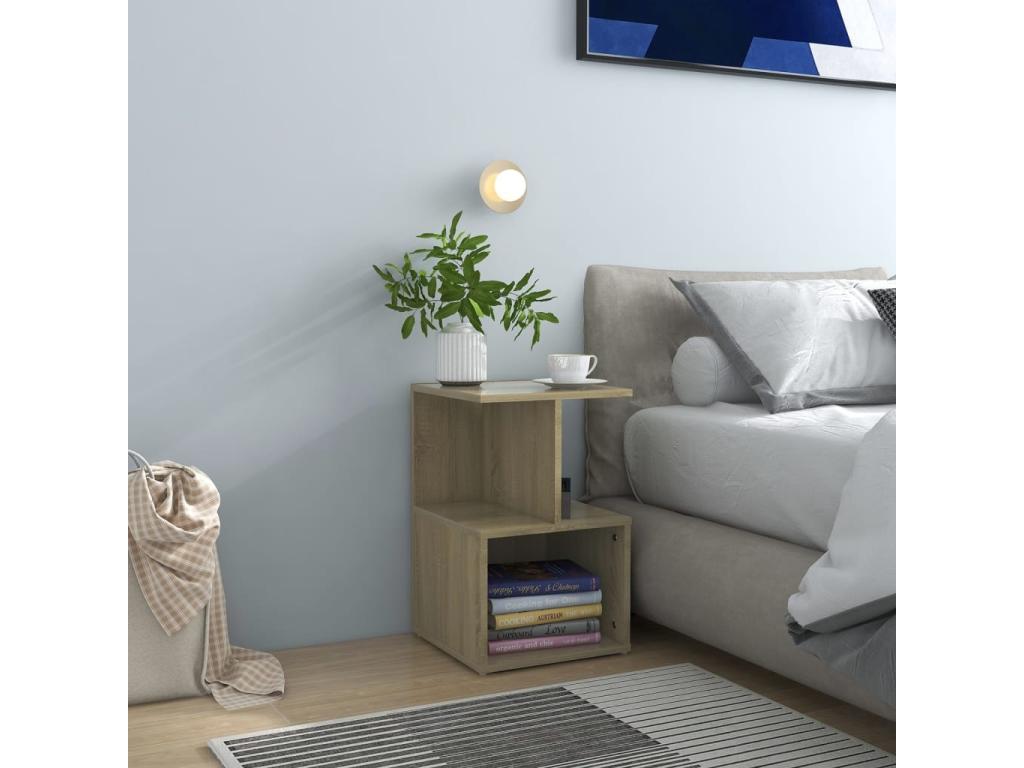 Chicyla Oak 2-Piece Bedside Tables 35x35x55 RHHI30419