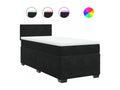 Domopure bed base and mattress, black, 80x200 cm, velvet, IREW85709