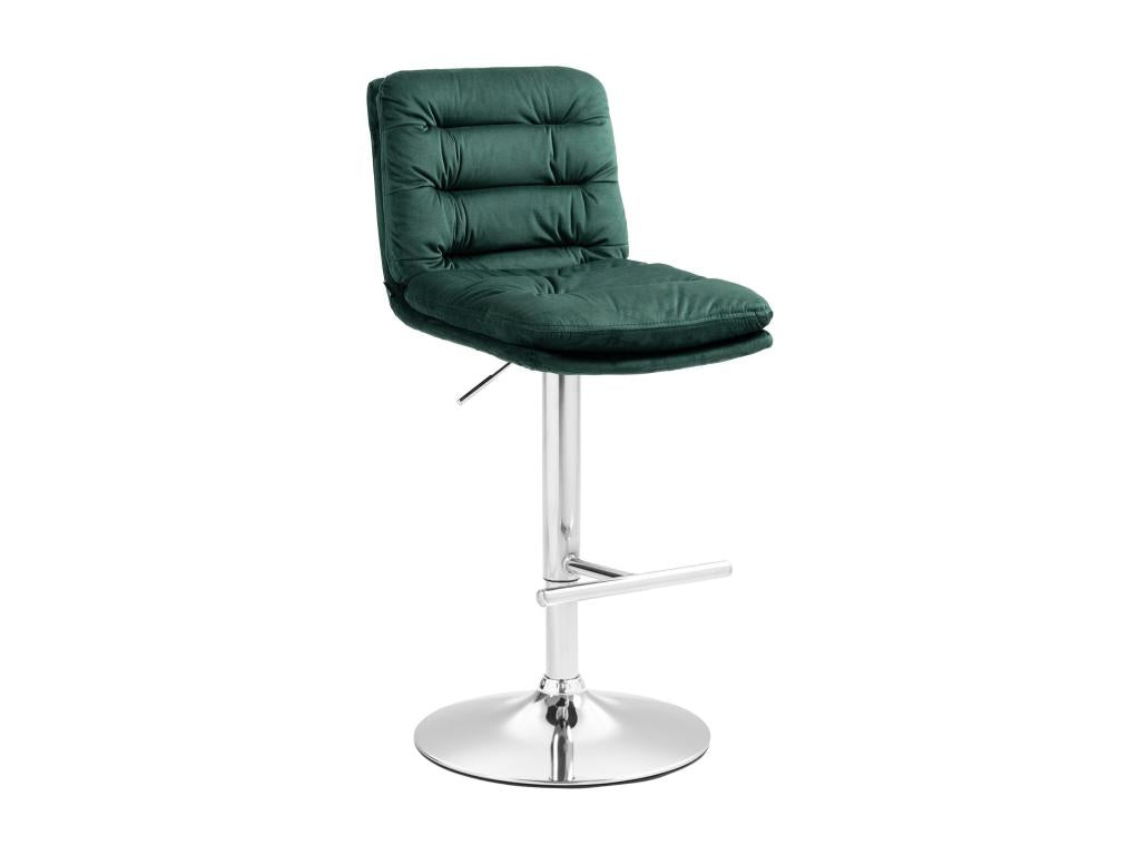 Bar stool - Velvet / Metal - Green - Domopure YIMP68466