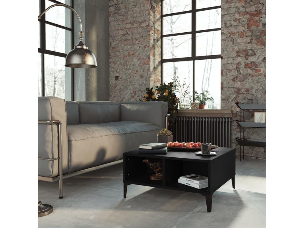 Coffee table, black, 60x60x30 cm, chipboard, VADI45903