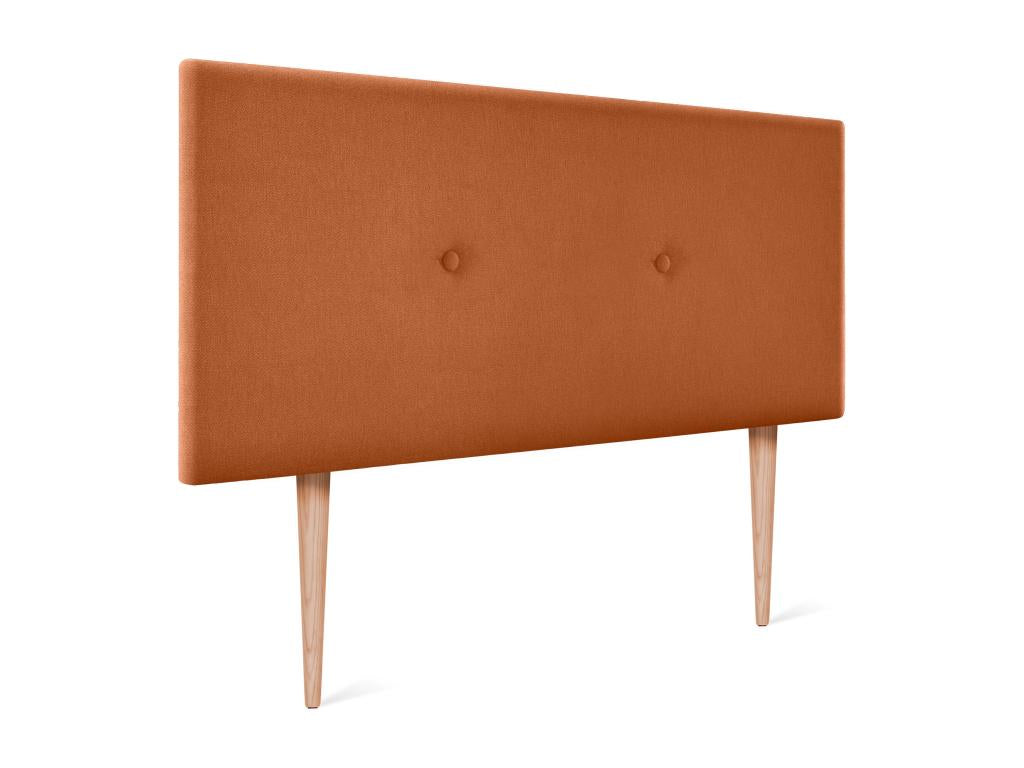 Meublori Aqualine Smooth Fabric Headboard with Buttons 95x105cm with Legs for 90cm Beds - Meublori