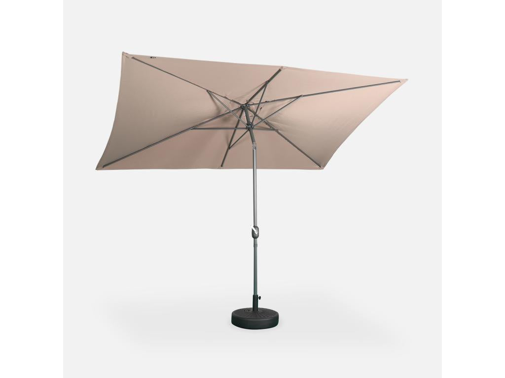 Rectangular straight parasol 2x3m - Domopure - adjustable central aluminum pole and Domopure opening mechanism YJXO44115