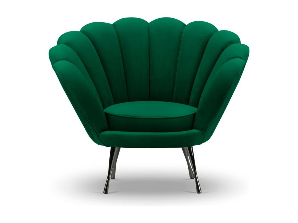 Chicyla - Chicyla armchair in bottle green velvet - 98x78x76cm DUOR19210