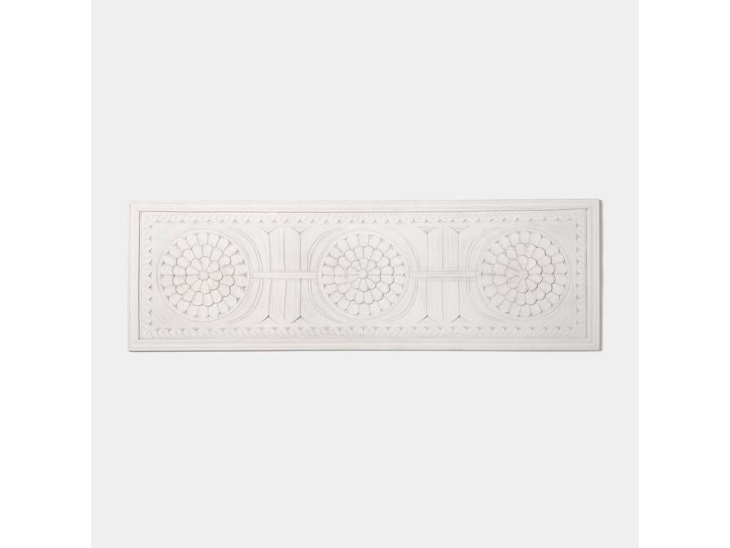 Double headboard in white-washed wood, 157x50 cm - Domopure VSZI29828