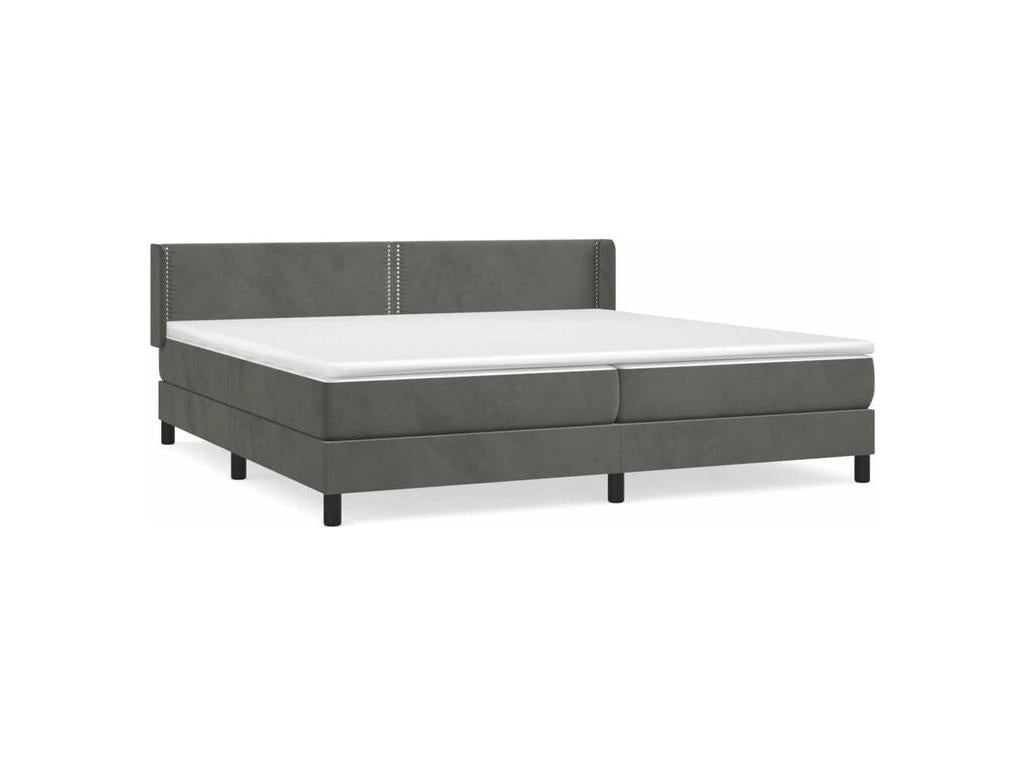 Domopure bed base and mattress, Dark Grey 200x200 Velvet CPXN76818