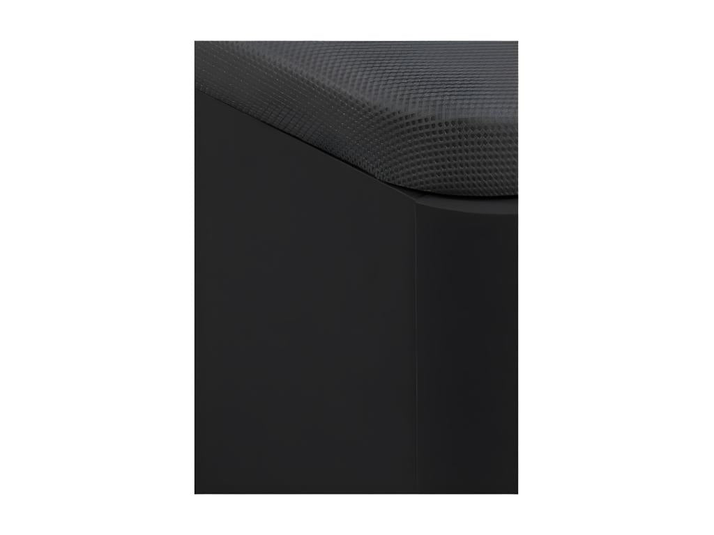 140x190 cm storage bed base in faux leather - Matte black - Chicyla VGVY44717