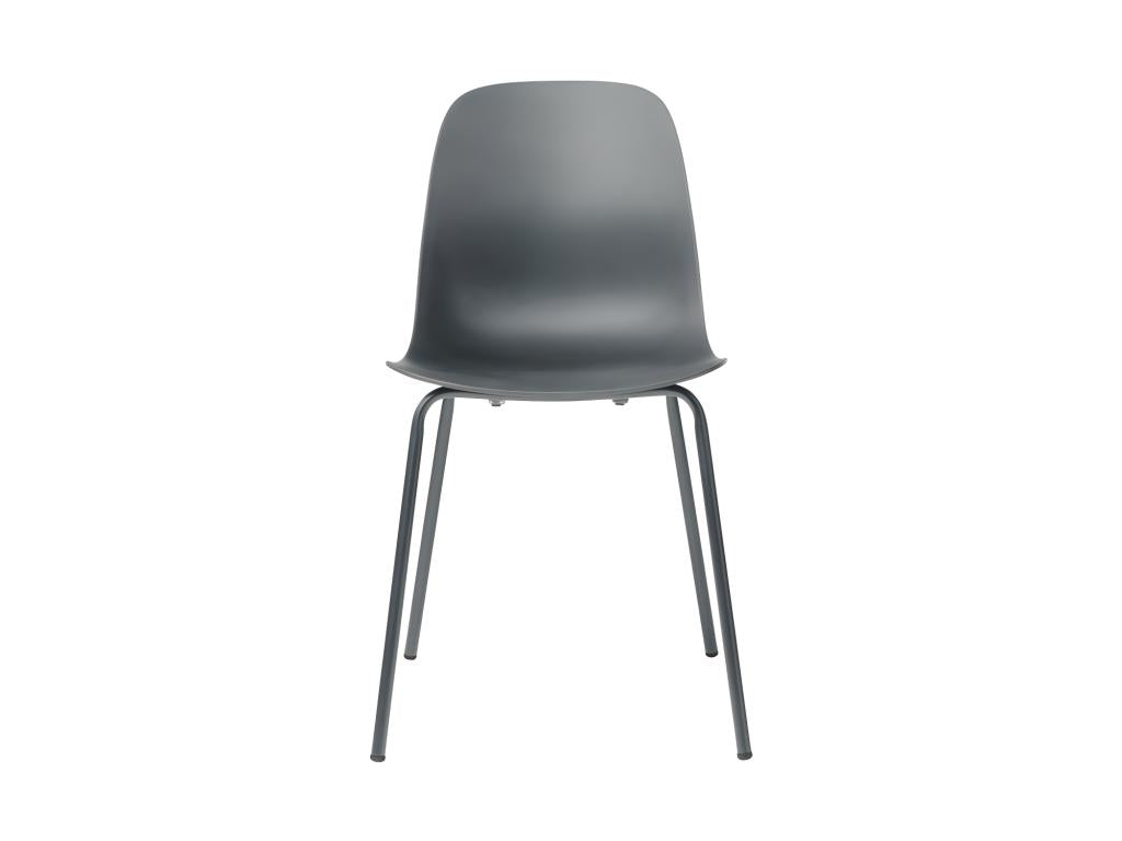 Chicyla - Set of 4 plastic and metal chairs - Grey FRNW14046