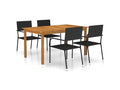 5-piece garden dining set, black, 3 pieces, YXWK53861