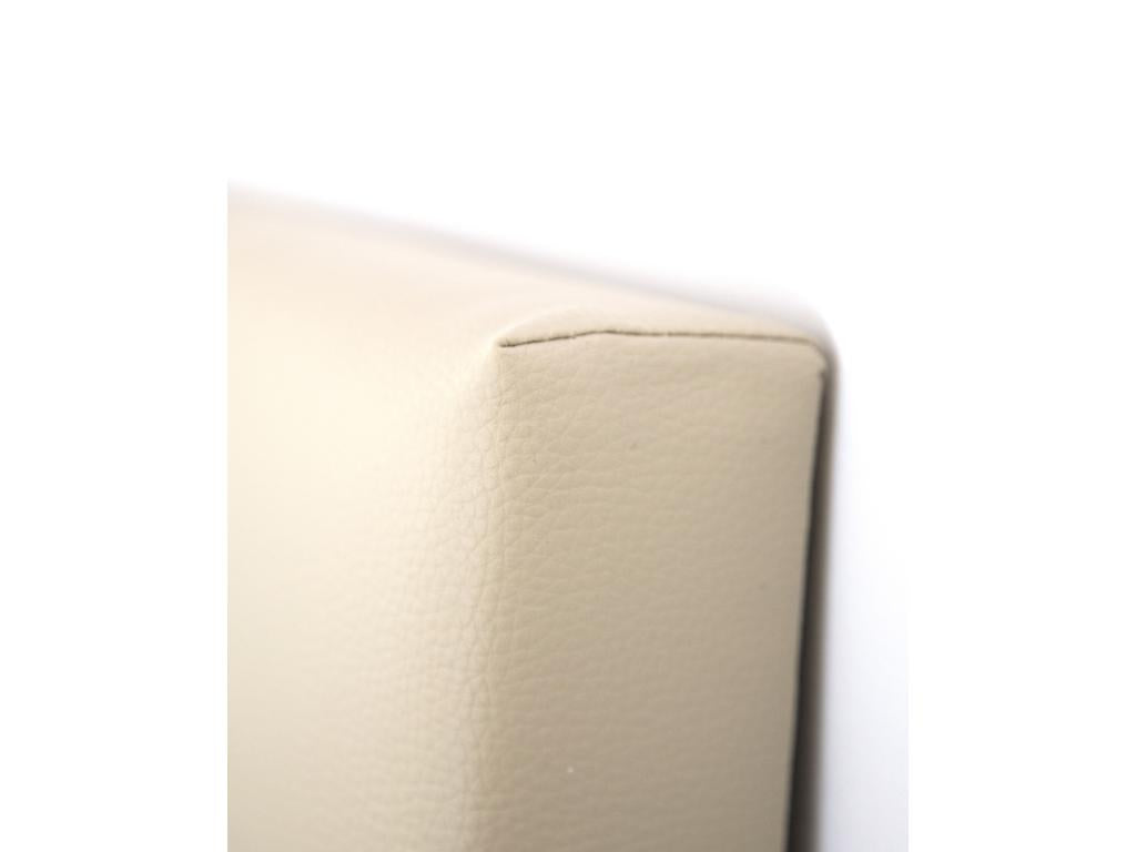 Faux leather headboard with beige buttons, 160x80cm - Domopure FXJF86390