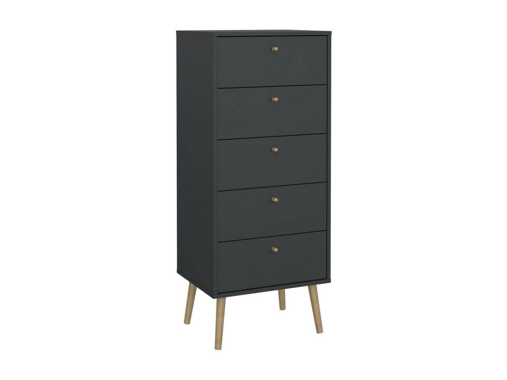 Chicyla Chest of Drawers, Multipurpose Chest of Drawers, Bedroom Chest of Drawers, Furniture with Drawers, 50x39x120 cm, Grey, BYAB03962