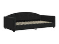 Daybed without mattress, black, 100x200 cm, velvet, YJID75312
