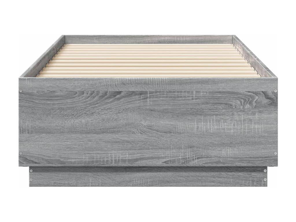 Chicyla grey bed frame 75x190 engineered wood XYPJ87602
