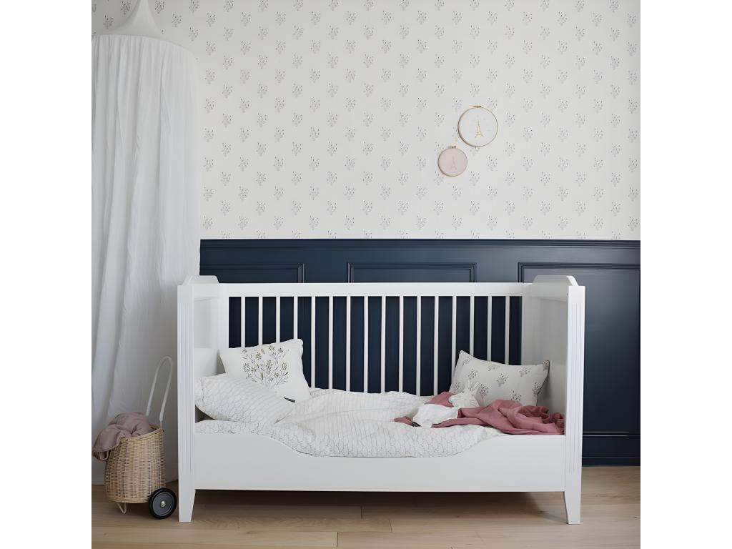 White wooden crib 70x140cm RJFH02604