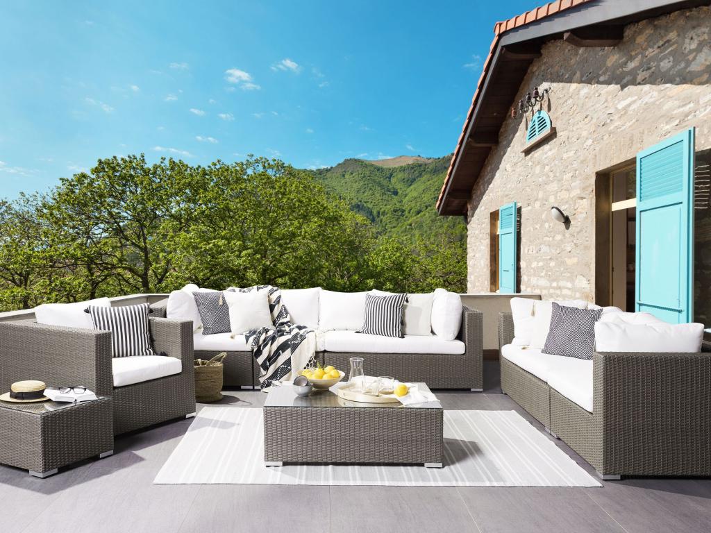 Chicyla TGKN42589 8-seater garden furniture set with table